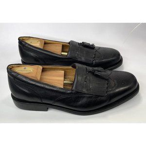 SANDRO MOSCOLONI 8101 Mens Dress Shoes Tassel Kiltie Black leather Size US 12 D